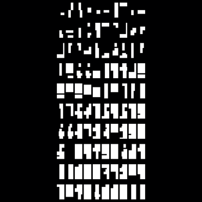 Block vertical square asemic asset pack / 28 loops