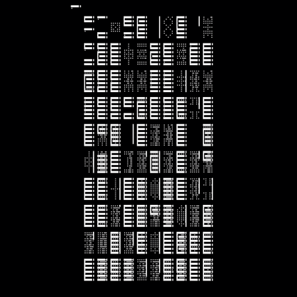 Block vertical square asemic asset pack / 28 loops