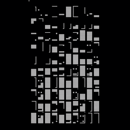 Block vertical square asemic asset pack / 28 loops