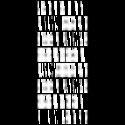 Block vertical square asemic asset pack / 28 loops