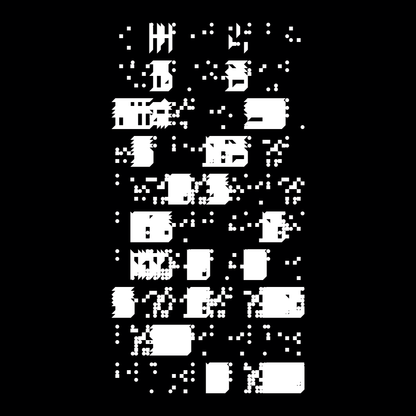 Block vertical square asemic asset pack / 28 loops