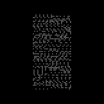 Block vertical square asemic asset pack / 28 loops