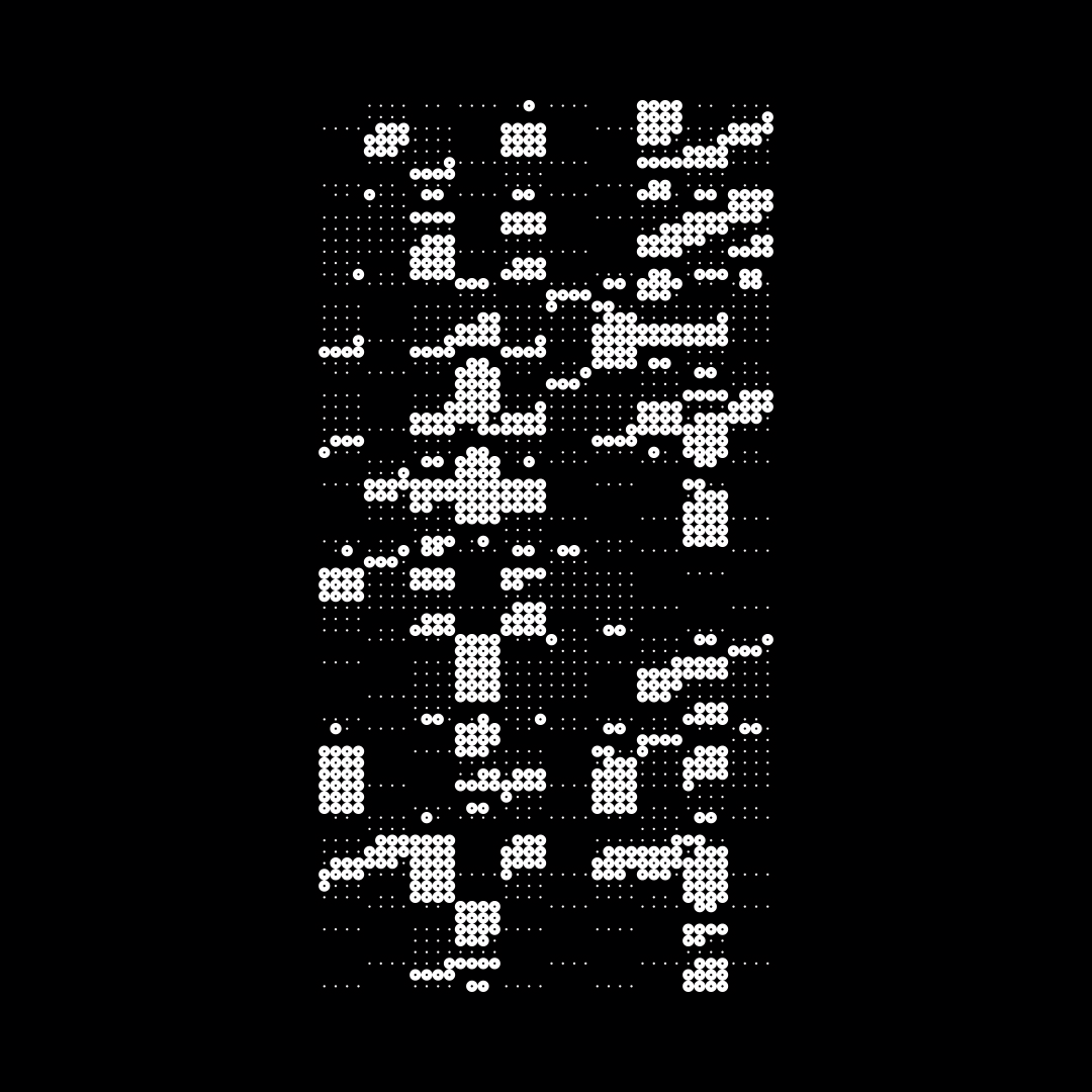 Block vertical square asemic asset pack / 28 loops