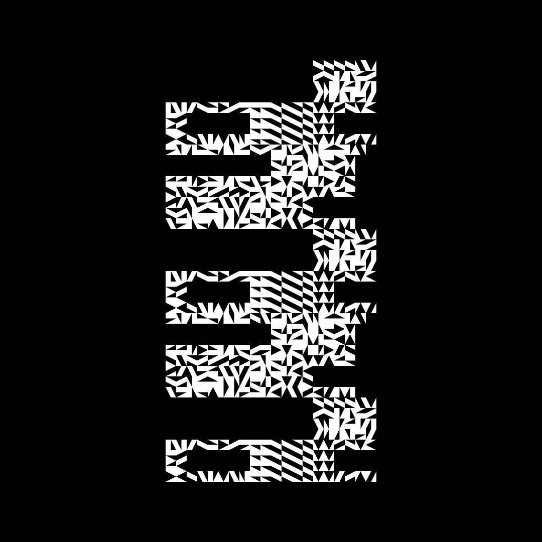 Block vertical square asemic asset pack / 28 loops