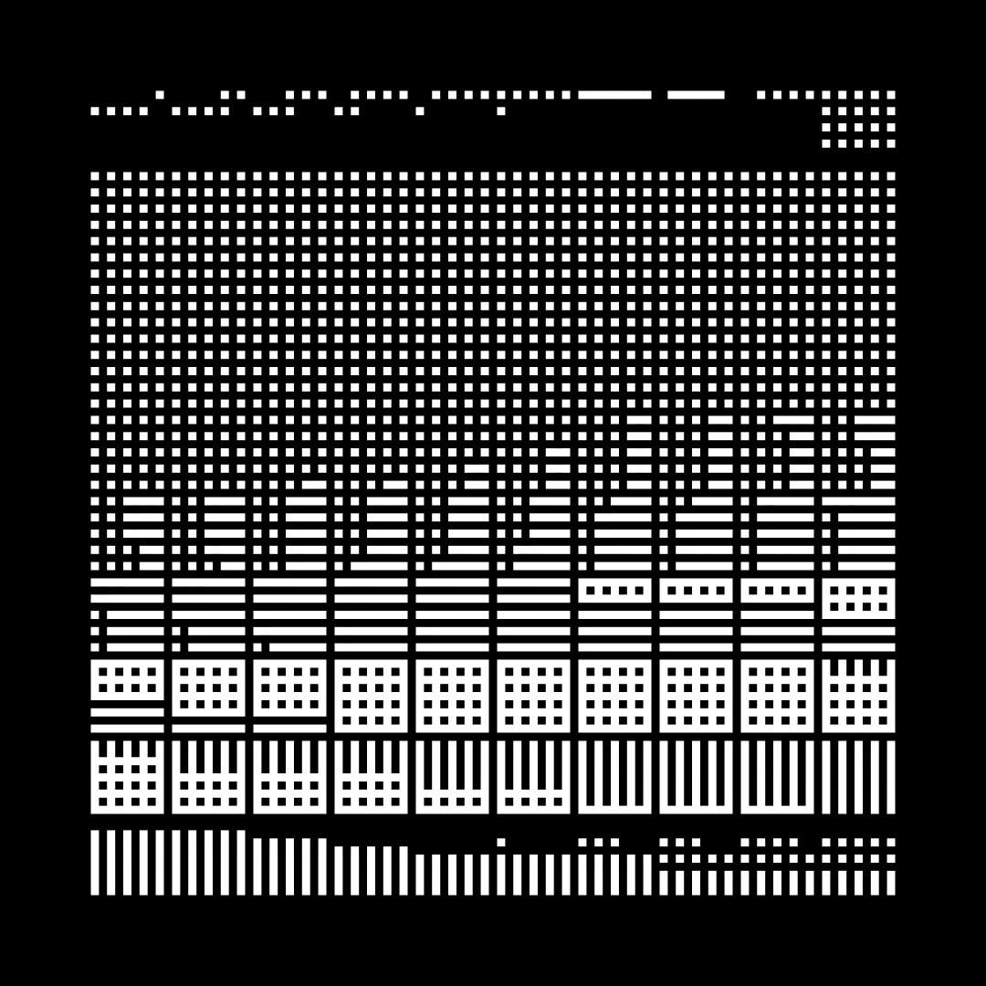 Alpha asemic square pattern asset pack / 11 loops
