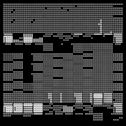 Alpha asemic square pattern asset pack / 11 loops