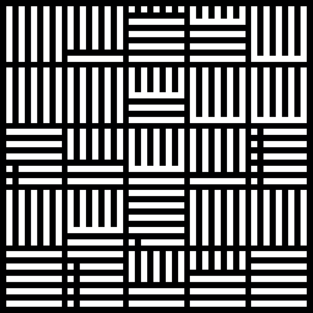 Alpha asemic square pattern asset pack / 11 loops