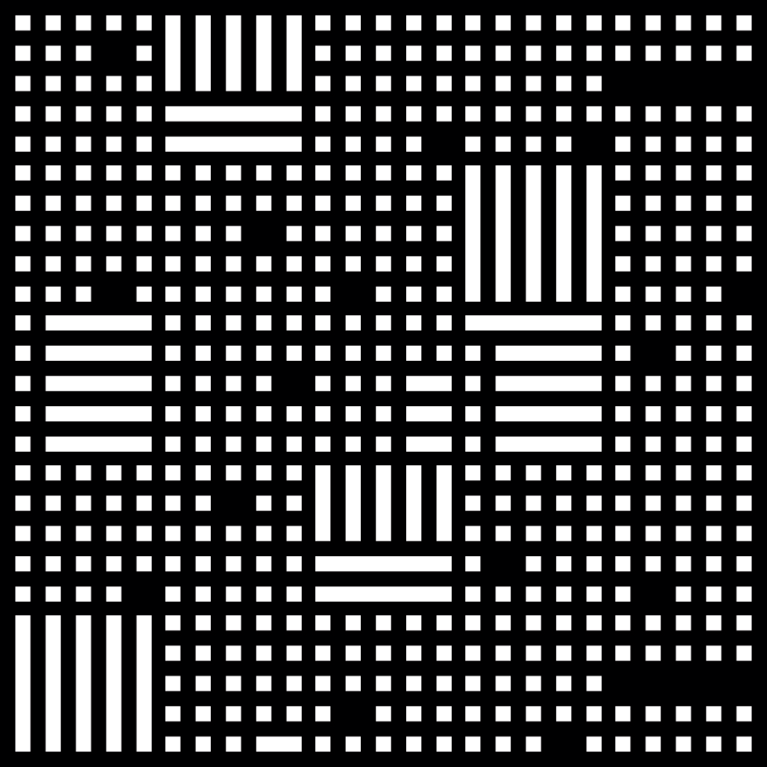 Alpha asemic square pattern asset pack / 11 loops