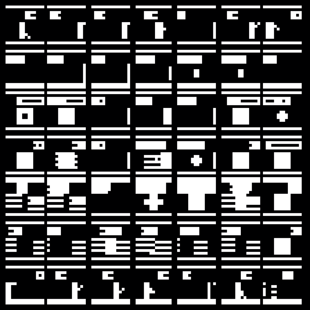 Beta asemic square pattern asset pack / 12 loops