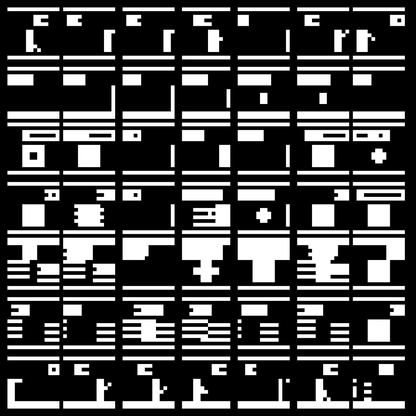 Beta asemic square pattern asset pack / 12 loops