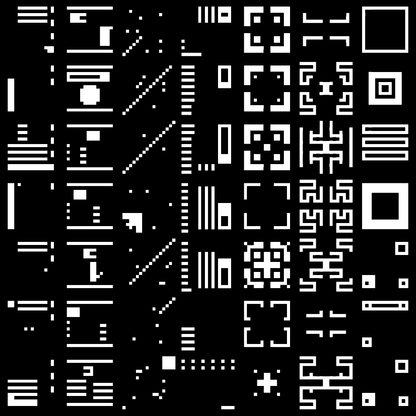 Beta asemic square pattern asset pack / 12 loops