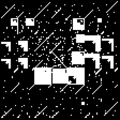 Beta asemic square pattern asset pack / 12 loops