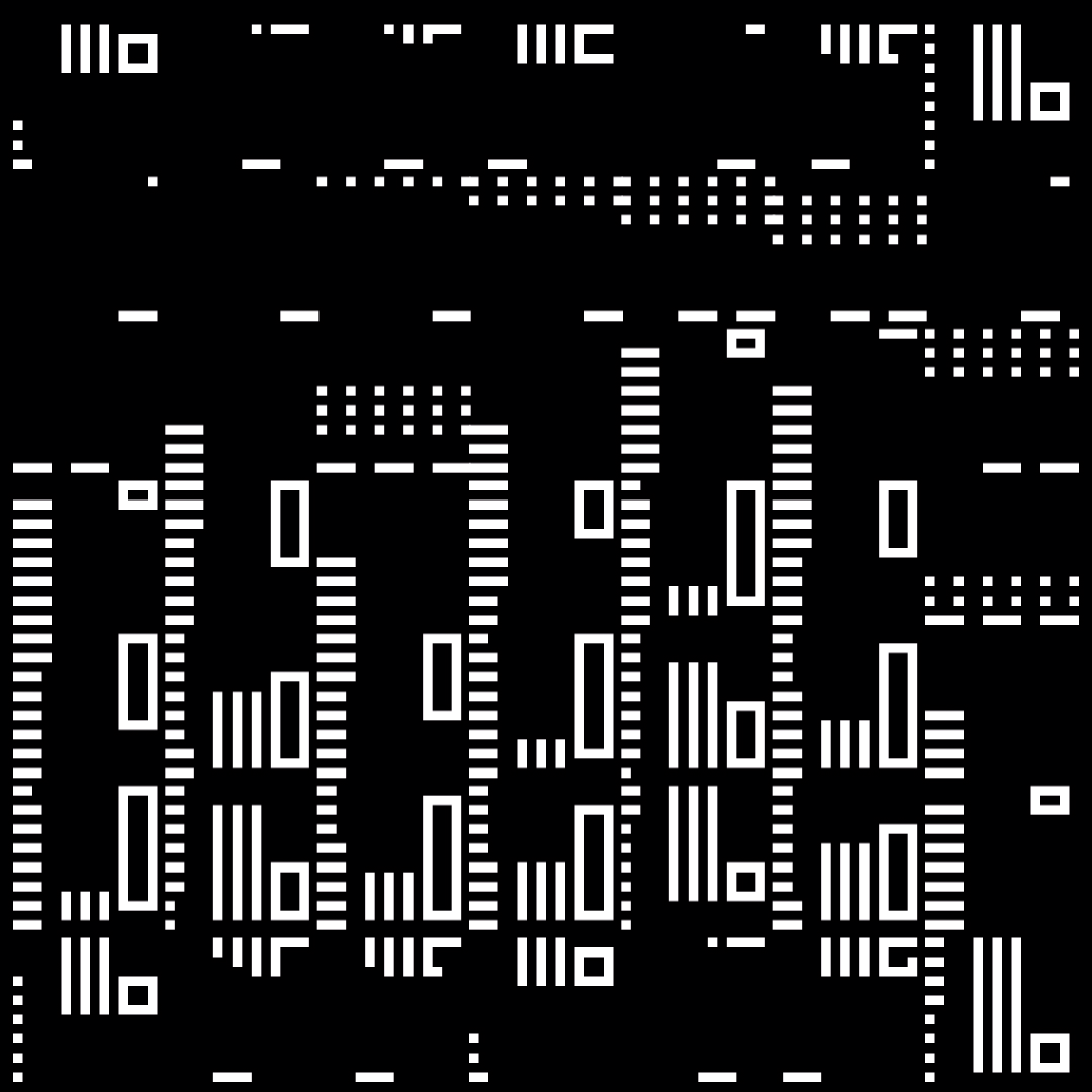 Beta asemic square pattern asset pack / 12 loops