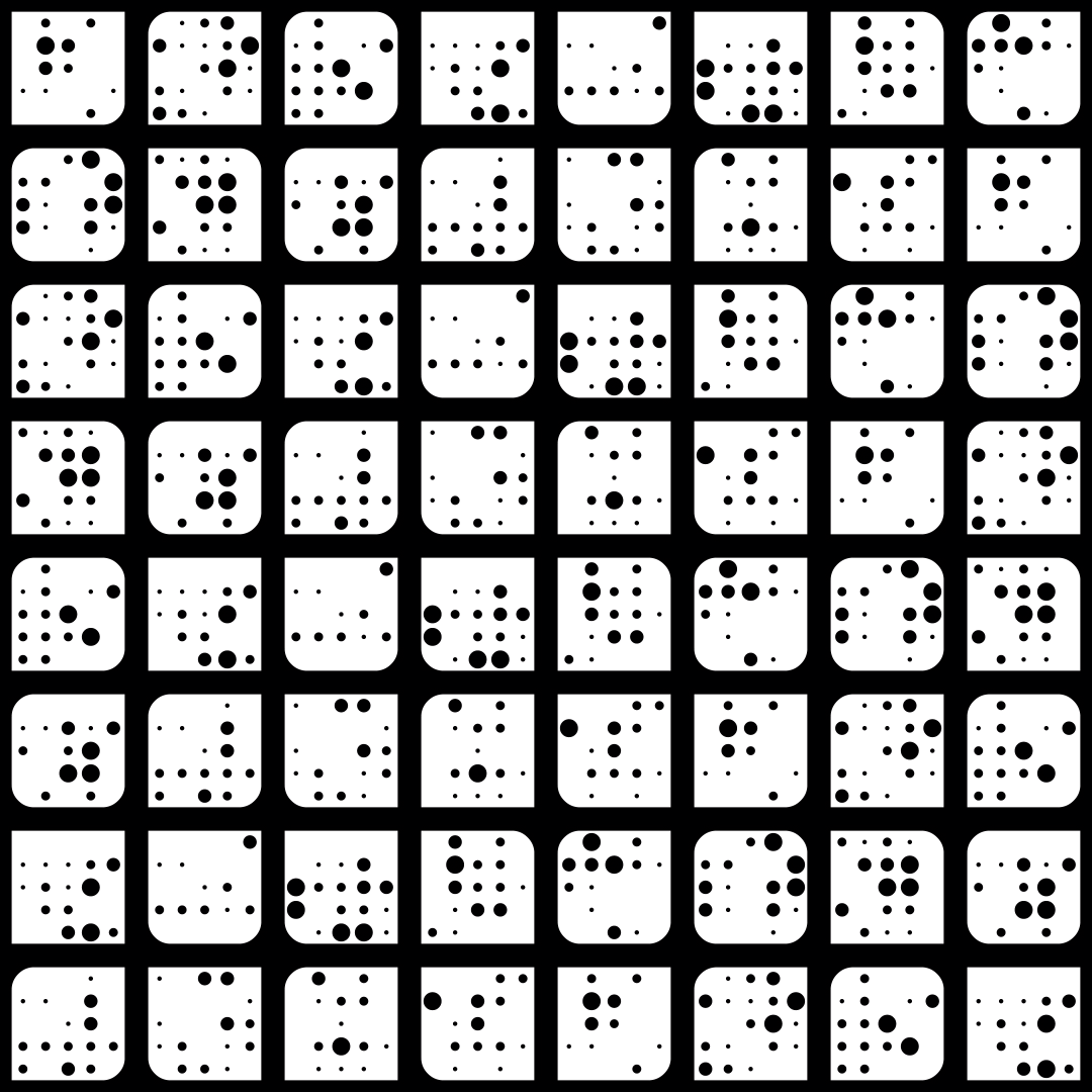 Delta asemic square pattern asset pack / 9 loops