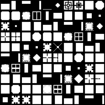 Delta asemic square pattern asset pack / 9 loops