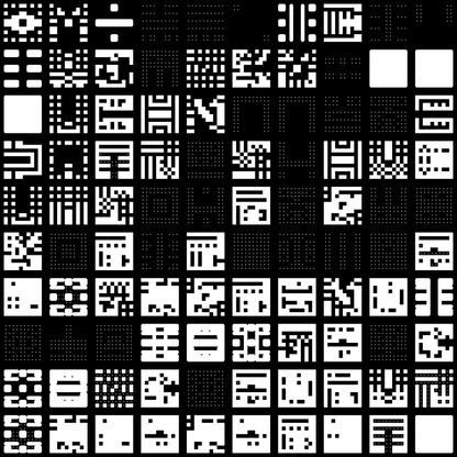 Delta asemic square pattern asset pack / 9 loops