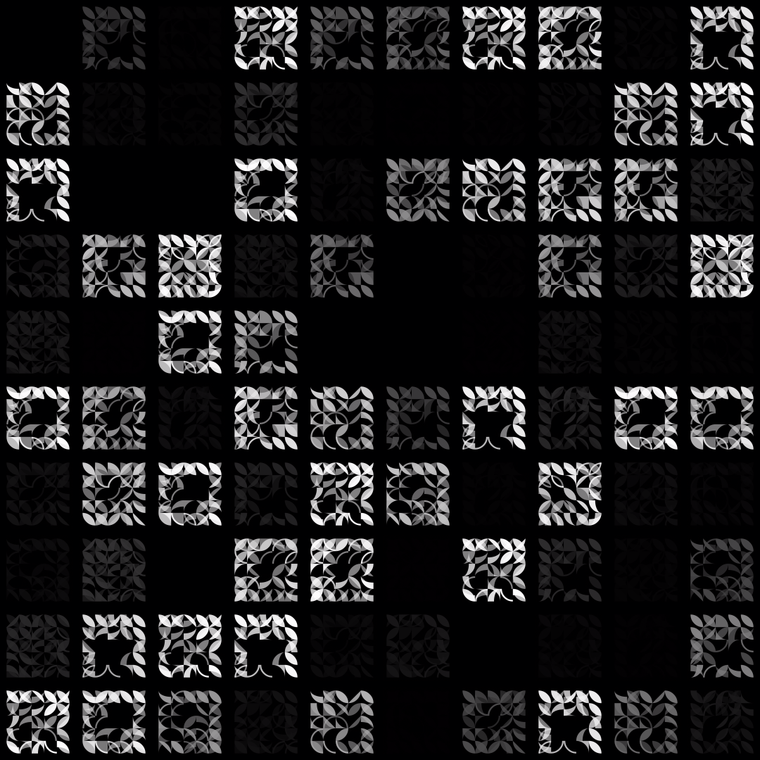 Epsilon asemic square pattern asset pack / 9 loops