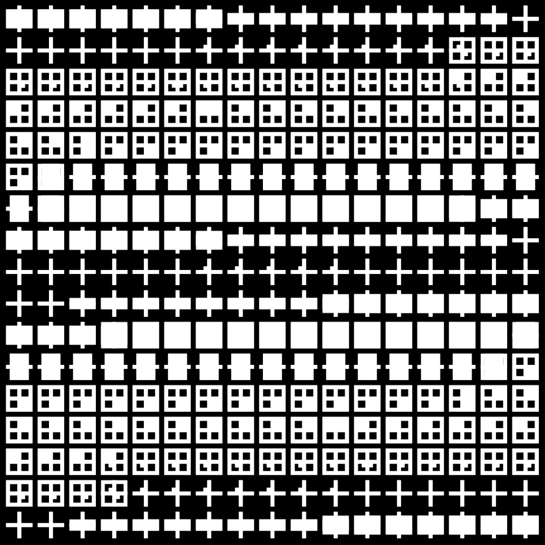 Eta asemic square pattern asset pack / 10 loops