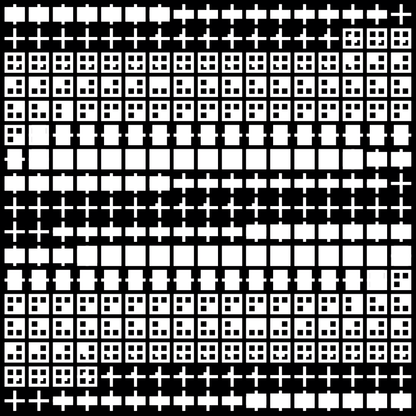Eta asemic square pattern asset pack / 10 loops