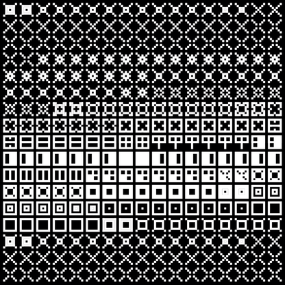 Eta asemic square pattern asset pack / 10 loops