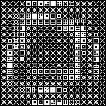 Eta asemic square pattern asset pack / 10 loops