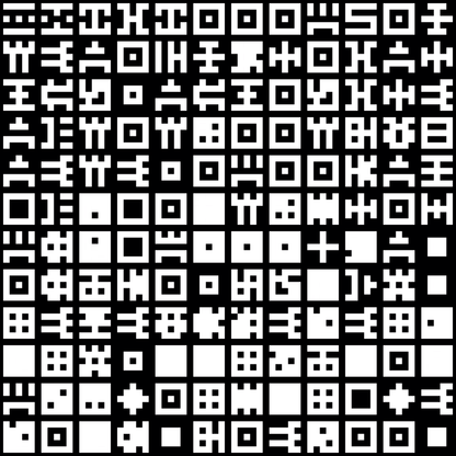 Eta asemic square pattern asset pack / 10 loops