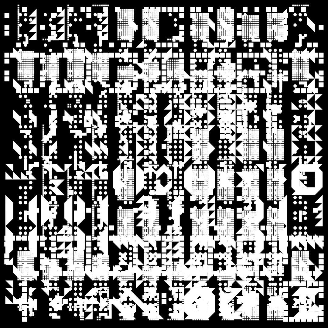 Gamma asemic square pattern asset pack / 10 loops