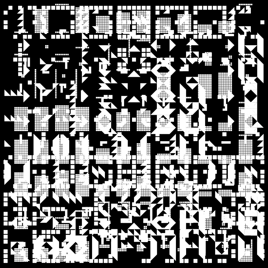 Gamma asemic square pattern asset pack / 10 loops
