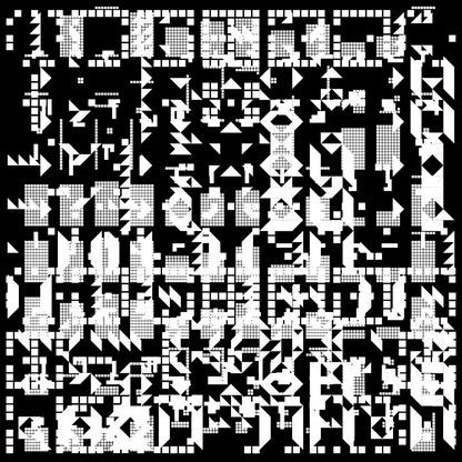 Gamma asemic square pattern asset pack / 10 loops