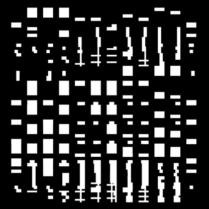 Kappa asemic square pattern asset pack / 9 loops
