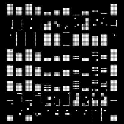 Kappa asemic square pattern asset pack / 9 loops
