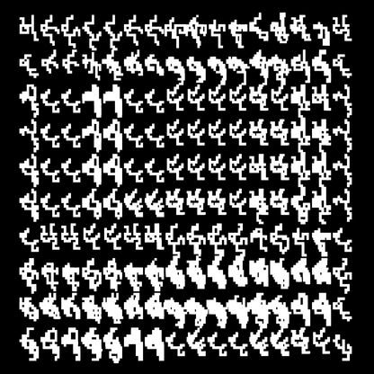 Lambda asemic square pattern asset pack / 10 loops