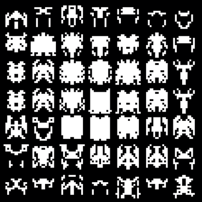 Mu asemic square pattern asset pack / 10 loops