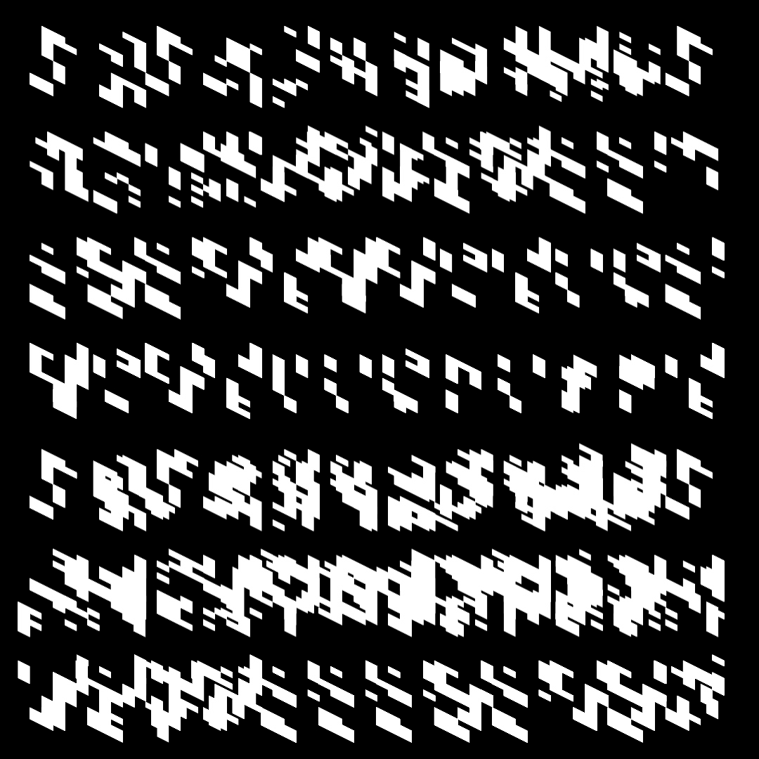 Mu asemic square pattern asset pack / 10 loops