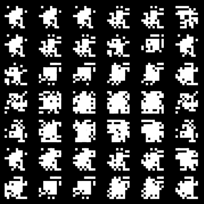 Mu asemic square pattern asset pack / 10 loops