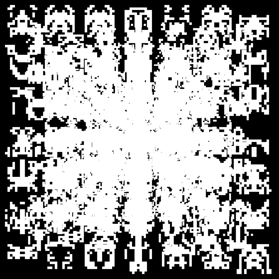 Theta asemic square pattern asset pack / 18 loops