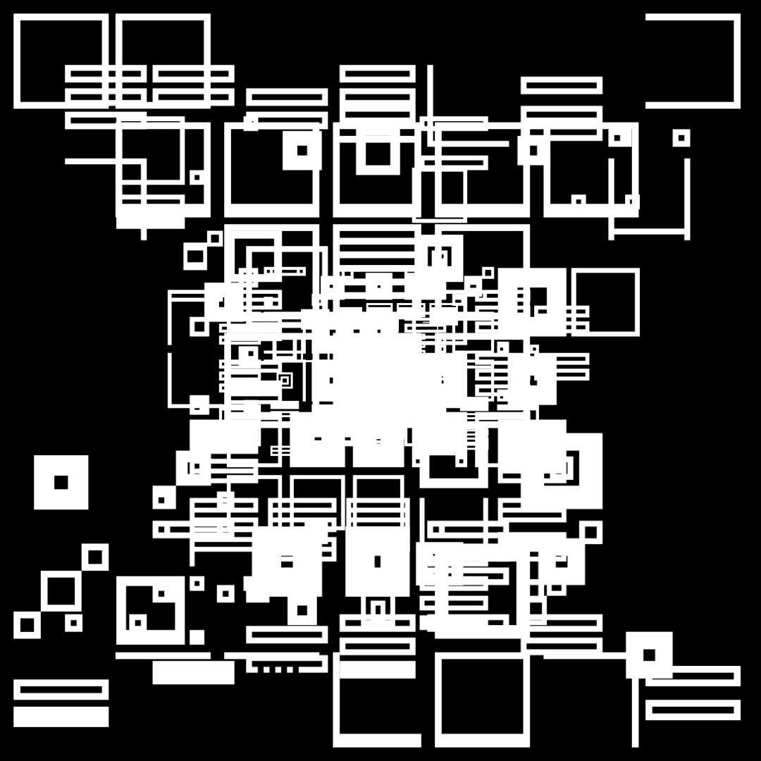 Theta asemic square pattern asset pack / 18 loops