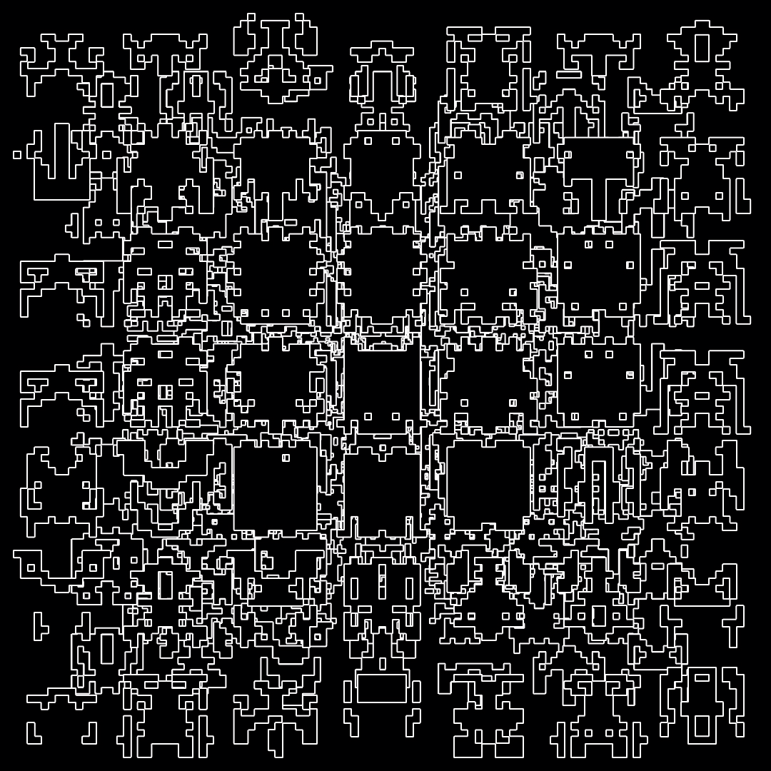 Theta asemic square pattern asset pack / 18 loops