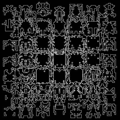 Theta asemic square pattern asset pack / 18 loops