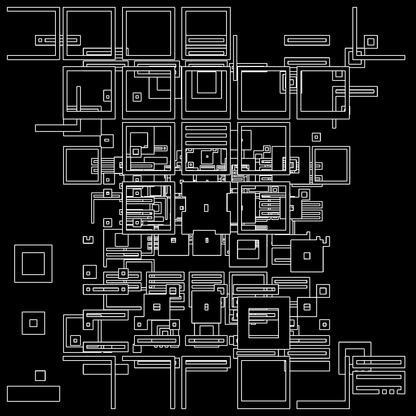 Theta asemic square pattern asset pack / 18 loops