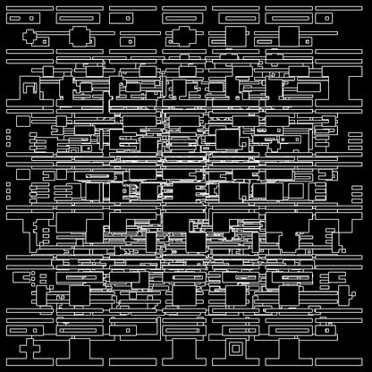 Theta asemic square pattern asset pack / 18 loops