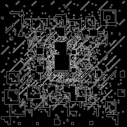 Theta asemic square pattern asset pack / 18 loops