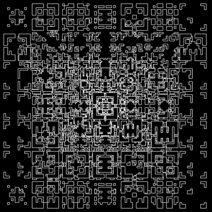 Theta asemic square pattern asset pack / 18 loops