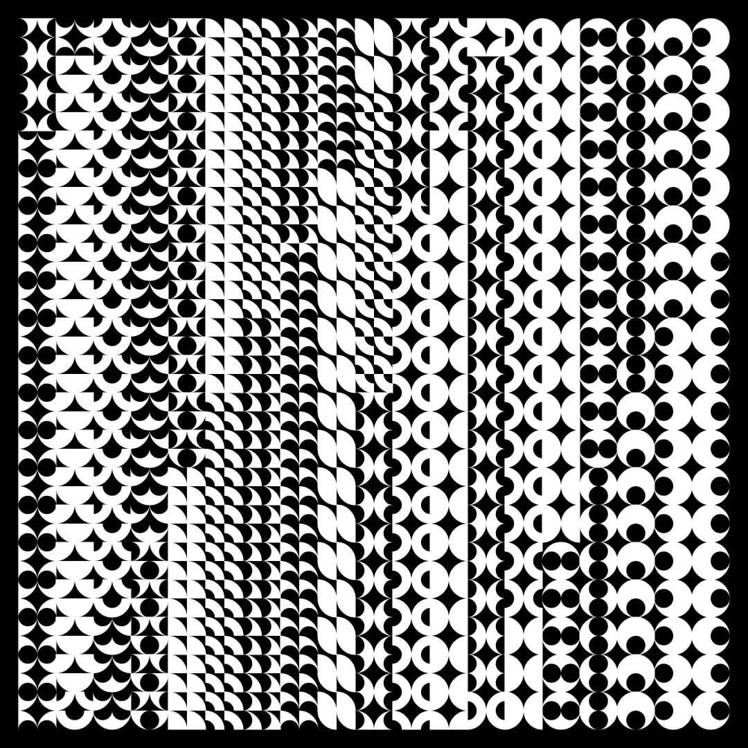 Zeta asemic square pattern asset pack / 10 loops