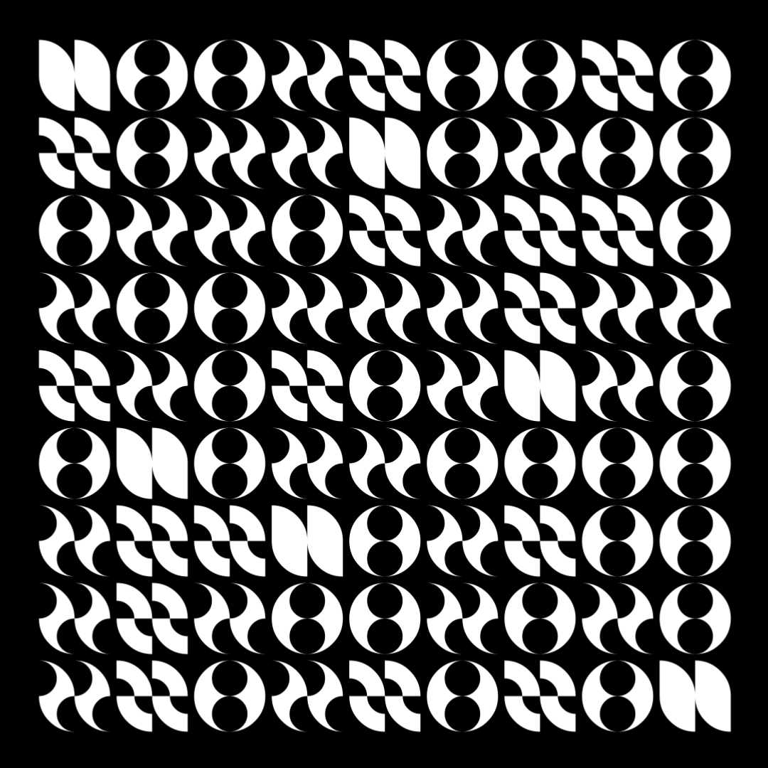 Zeta asemic square pattern asset pack / 10 loops