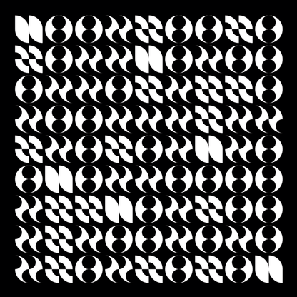 Zeta asemic square pattern asset pack / 10 loops