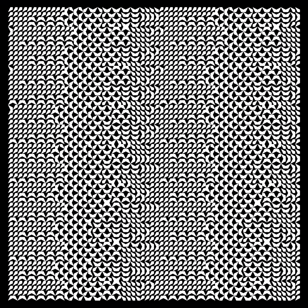 Zeta asemic square pattern asset pack / 10 loops