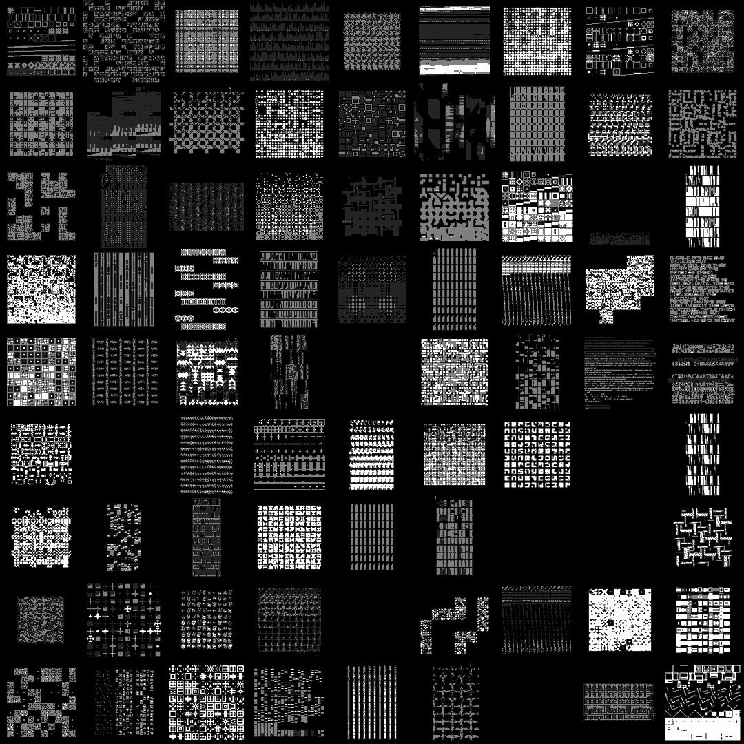 Block asemic asset bundle / 128 loops