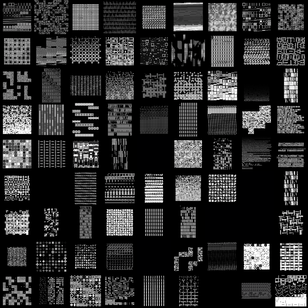 Block asemic asset bundle / 128 loops