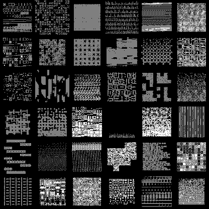 Block fat square asemic asset pack / 69 loops